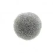 Pompon rotondo sintetico 10 mm Grigio x1