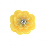 Fiore paillette da cucire 20 mm Giallo x1|raw }}