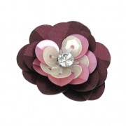 Fiore paillette da cucire 30 mm Viola/rosa x1|raw }}