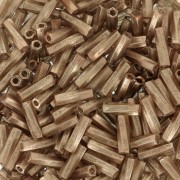 Bugles Twist Miyuki 6 mm TW-1265- Tr Chartreuse Gold Antique Mat x10g|raw }}