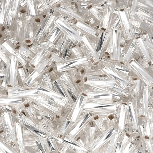 Bugles Twist Miyuki 6 mm TW-0001 - Crystal Silver Lined x10g