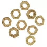 Esagono in rattan 44x42 mm pour la création de bijoux DIY x1