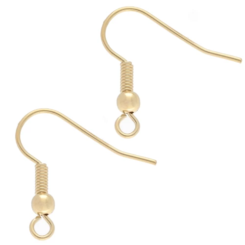 Ganci a sfera da 18,5 mm - Placcato oro 3 micron x2