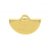 Terminale pinza mezzaluna 10.5x6.5 mm Placcato oro 3 microns