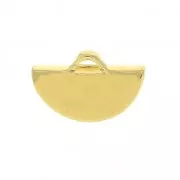 Terminale pinza mezzaluna 10.5x6.5 mm Placcato oro 3 microns