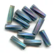 Bugles Twist Miyuki 6 mm TW-401FR - Black Mat AB x10g