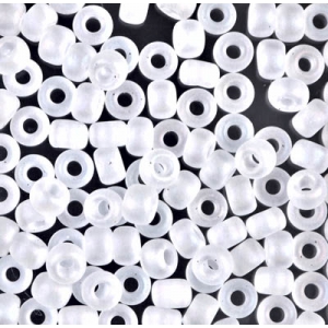 Rocaille Miyuki 8/0 131FR- Crystal AB Mat