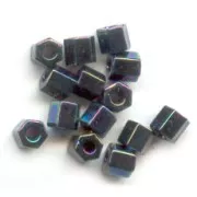 Perline Miyuki 8/0 Hex Cut 455 - Blu iris variegato metallizzato x8 g