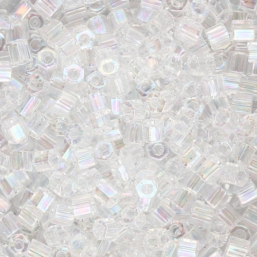 Rocaille Miyuki 8/0 Hex Cut 250 - Crystal AB