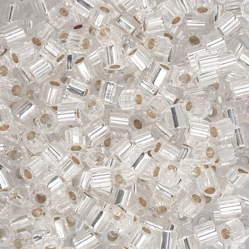 Rocaille Miyuki 8/0 Hex Cut 1 - Crystal Silver Lined