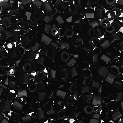 Rocaille Miyuki 8/0 Hex Cut 401 - Black