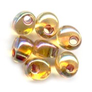 Magatama Miyuki mm. 4 MA4-2161 - Light Topaz AB Garnet Lined x10g|raw }}