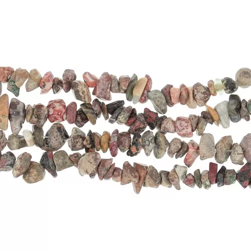 Perle di chips 8 - 11 mm di Leopard Red x80 cm
