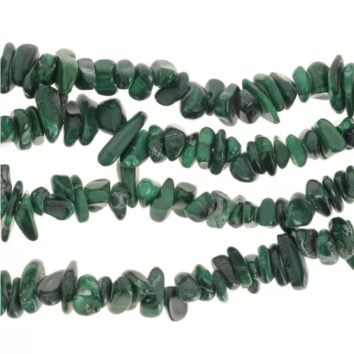 Perle di chips 8 - 11 mm di Malachite naturale x cm. 80