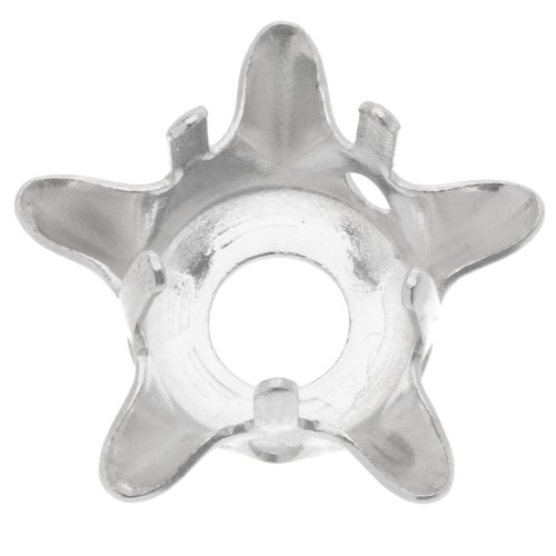 Perlin Set 4 Ciondoli Portacabochon Rotondi 25mm - Base Metallo Color Argento Con Motivo Stella Per Creazione Gioielli Fai Da Te