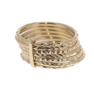 Anello multifilo taglia 50 placcato Oro 3 microns