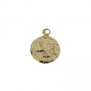 Ciondolo segno zodiacale Vergine 13mm Placcato Oro 3 microns x1