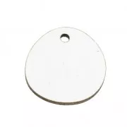 Pendente rotondo irregolare in legno tinto effetto serpente 20 mm - Nero - Bianco x1