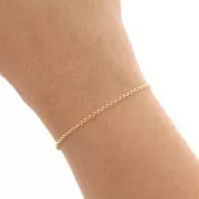 Catena maglia rollò 1.9 mm Dorato con oro fino x m. 1