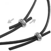 Stopper in metallo 7x3.5mm con un foro di 2 mm Dorato con oro fino x1