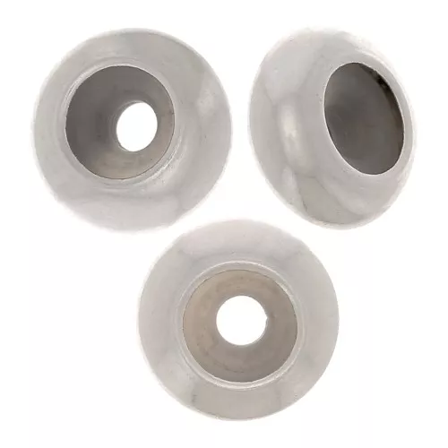 Stopper in metallo 6x3mm con un foro di 1.6 mm Placcatura argento antico x1