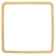 Anello di montaggio e tessitura quadrato per bijoux 20mm dorato con oro fino x1