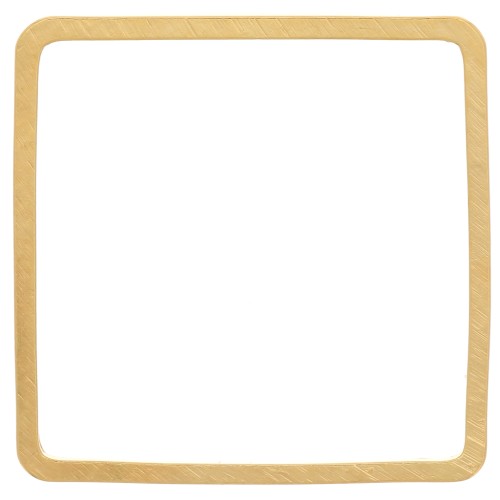 Anello di montaggio e tessitura quadrato per bijoux 20mm dorato con oro fino x1