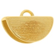 Terminale pinza mezzaluna 19x12 mm dorato x1|raw }}