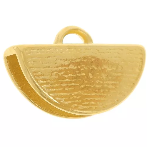 Terminale pinza mezzaluna 19x12 mm dorato x1