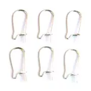Ganci per orecchini filo mm. 15 argentato  x6