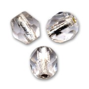 Sfaccettate mm. 4 Crystal Silver Lined x50