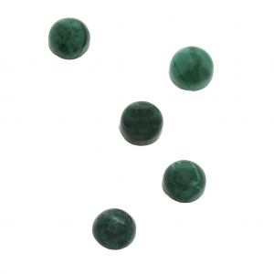 Cabochon rotondi 4mm Malachite x5