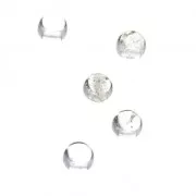 Cabochon rotondi 4mm Cristallo di roccia x5