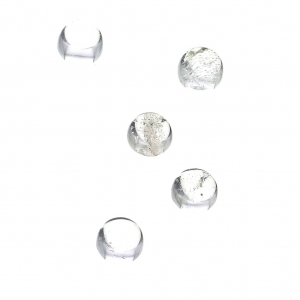Cabochon rotondi 4mm Cristallo di roccia x5