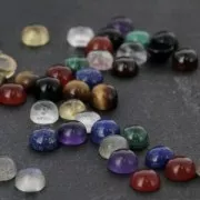 Cabochon rotondi 4mm Citrino x5