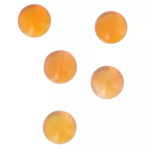 Cabochon rotondi 4mm Corniola tinta x5