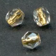 Cristallo sfaccettato da 4 mm rivestito d'oro x50