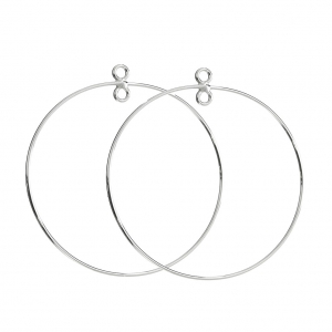 Distanziatori a cerchio - Fabbricazione europea - 35 mm Argento 925 x2