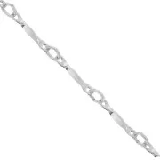 Catena maglia fantasia a barrette 1.5 mm Argento 925 x50cm