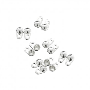 Terminali catena con palline 1.5 à 1.8 mm Argento 925 x10