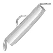 Puntale per intrecciare perline rocailles e Delica Miyuki da 18 mm - Argento 925 x1