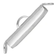 Puntale per intrecciare perline rocailles e Delica Miyuki da 18 mm - Argento 925 x1