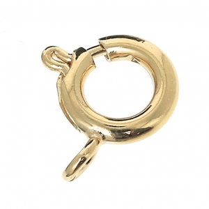 Chiusura a molla 9 mm con anellino aperto Placcato Oro 3 microns x1