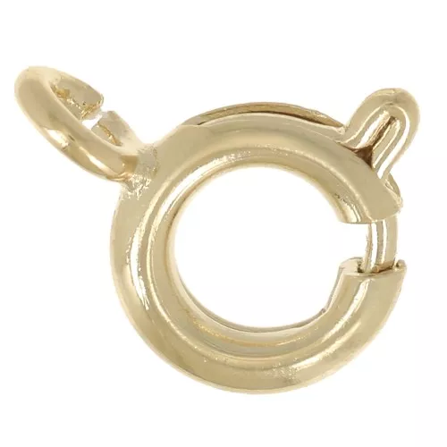 Chiusura a molla da 7 mm con anello aperto - Placcato oro 3 micron x1