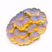 Cabochon  artigianale Topaz mat AB  mm. 24x17