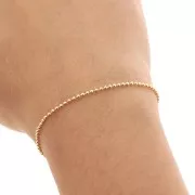 Catena maglia à biglie 1.5 mm Placcato Oro 3 microns x50 cm