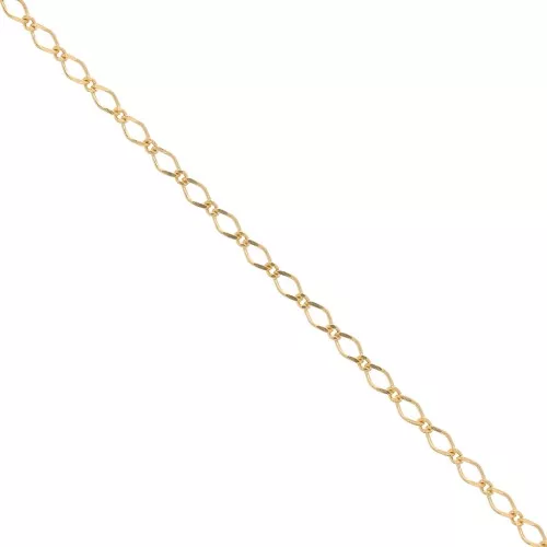 Catena a maglia Figaro Rombo (1x1) 2.85mm Placcato Oro  3 microns x50 cm