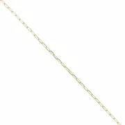 Catena maglia rettangolare 1.5 mm Placcato Oro 3 microns x50 cm