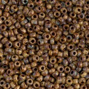 Rocaille Miyuki 8/0 4517 - Opaque Brown Picasso x8g