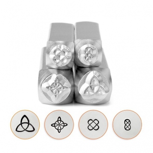 Set di 4 punzoni ImpressArt 6 e 4 mm Mandala Celtico